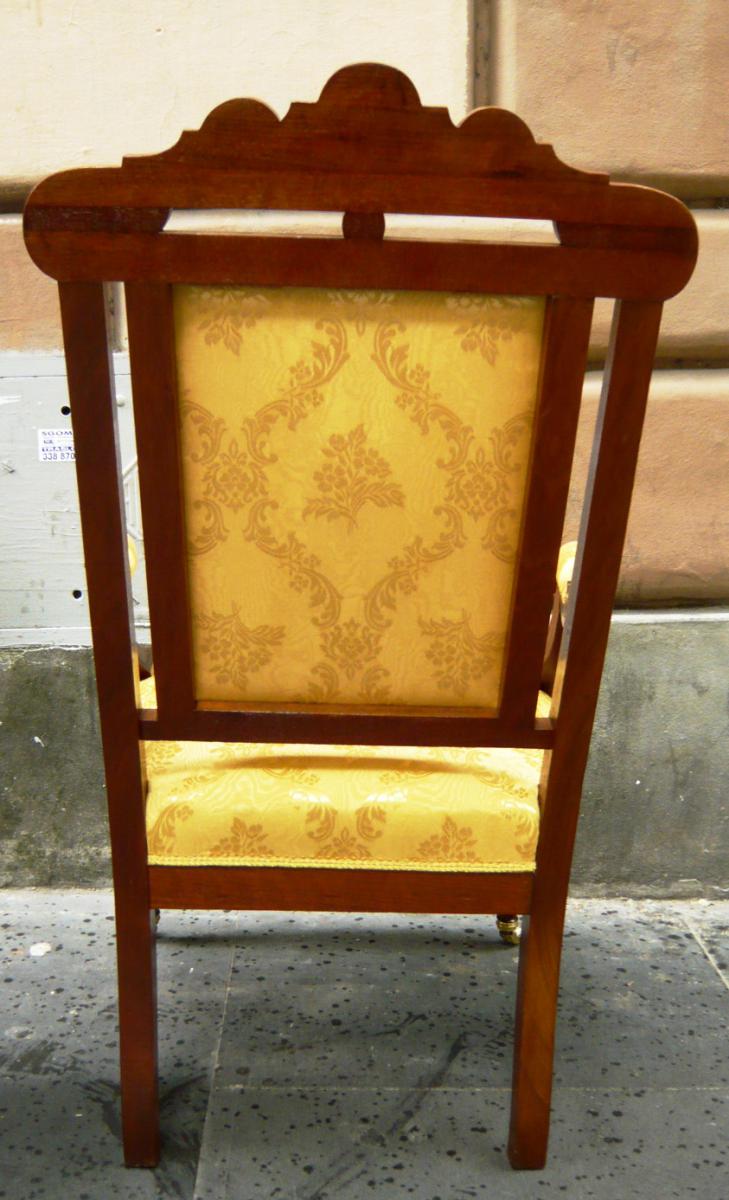 Coppia di poltrone Napoleone III restaurate-photo-3