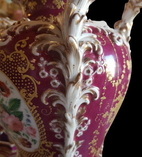 Paire De Vases Sur Socle En Porcelaine De Paris Jacob Petit-photo-4