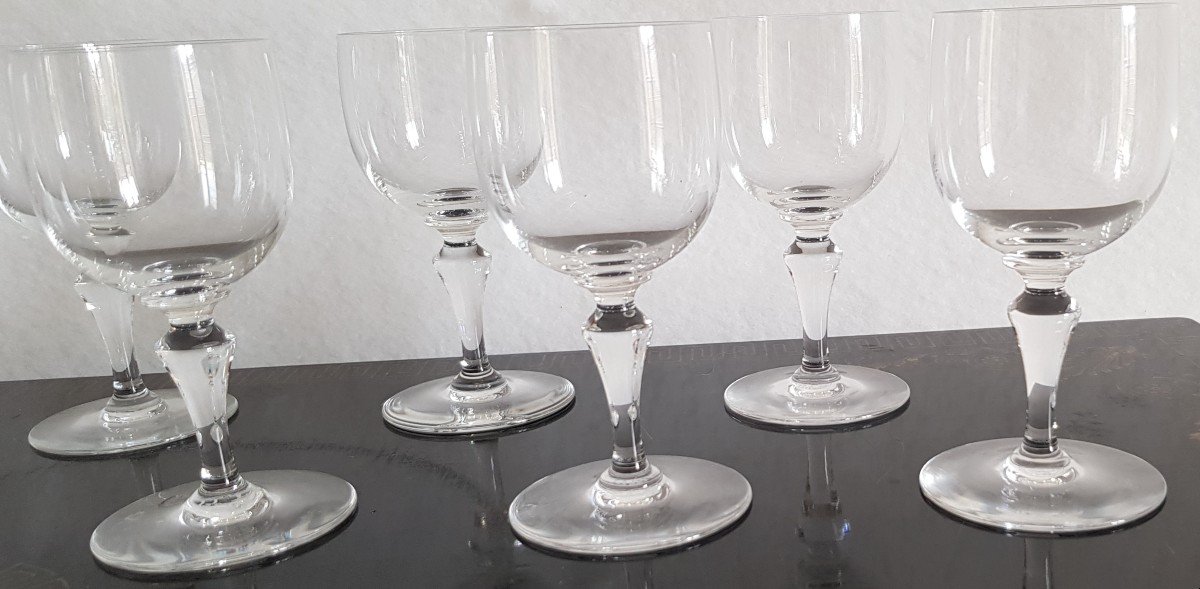 Lot 10 Verres Cristal Baccarat Mod. Normandie  H 13  Cm-photo-2