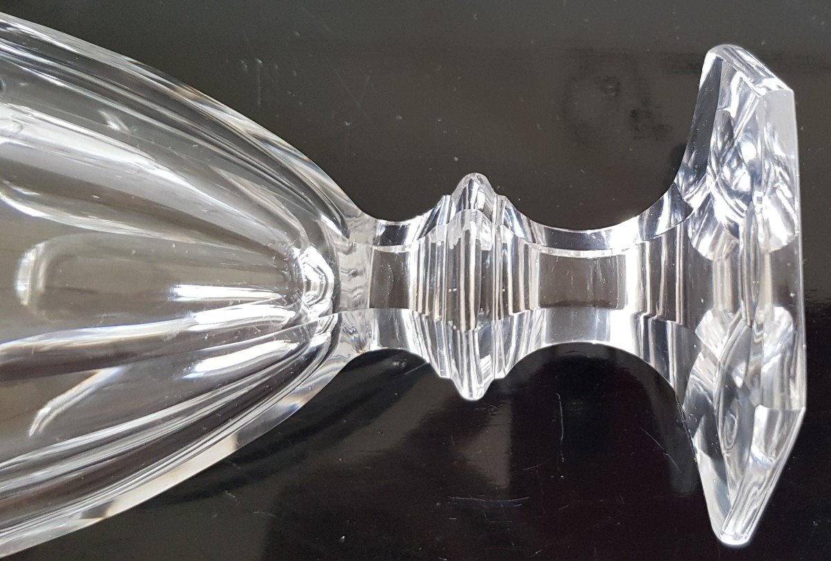 Verres Anciens Cristal Taillé Modèle Harcourt  H 15,5 Cm-photo-2