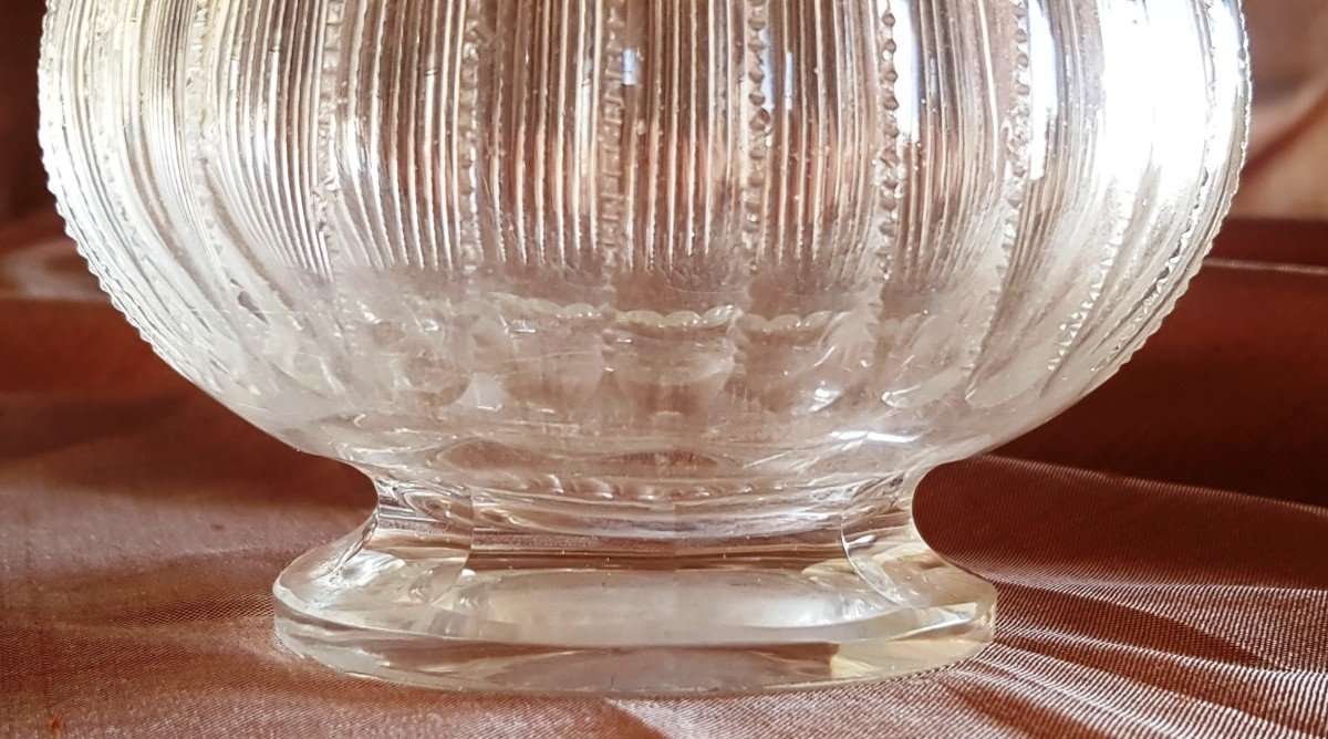 Pichet Carafe En  Cristal De Bohème Taillé XIX S H 22 Cm-photo-3