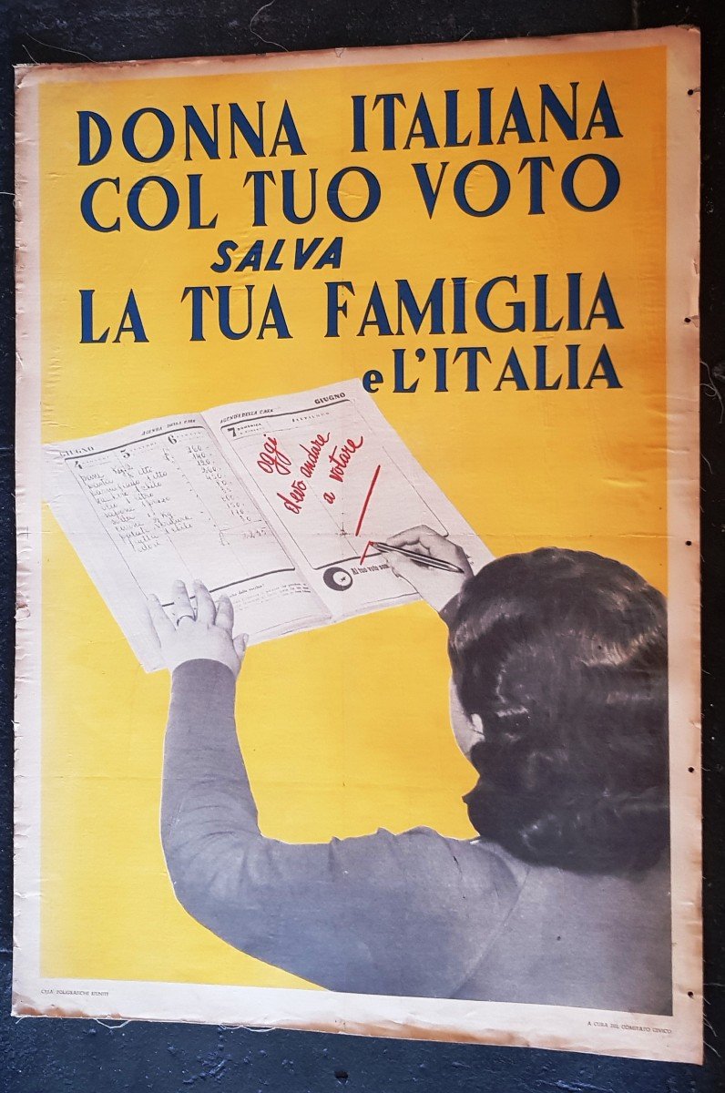 Deux Affiches Propagande électorale Anticomuniste Et Antisocialiste Italie élection mai 1953