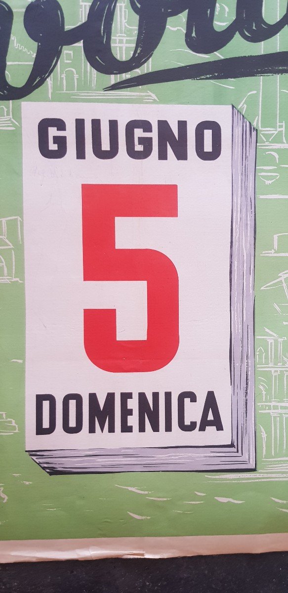 Deux Affiches Propagande électorale Anticomuniste Italie Sicile Juin 1955-photo-4