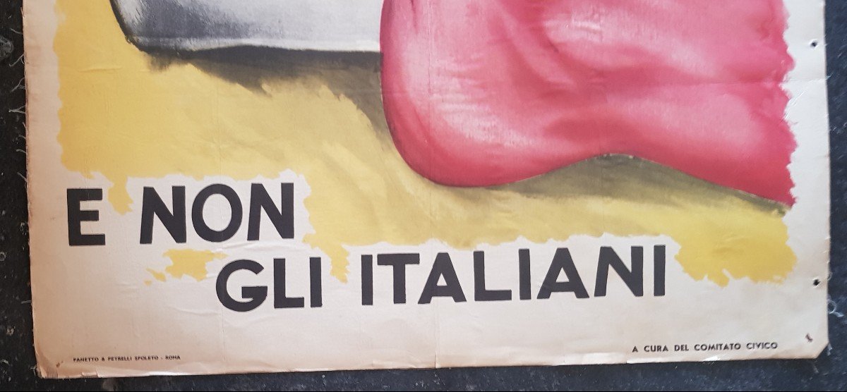 2 Affiches 70x96 Cm Propagande électorale Comités Civiques Italie 1953-photo-4