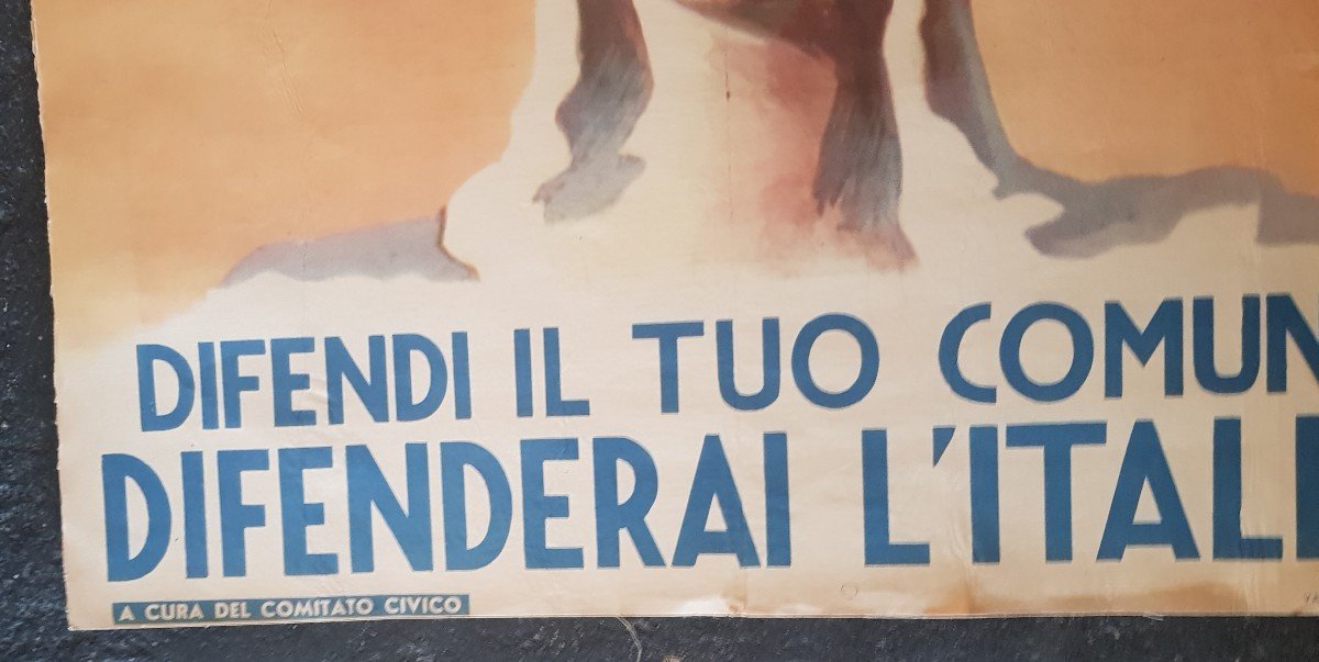 2 Affiches 70x96 Cm Spes Italie Propagande électorale 18 Avril 1948-photo-3