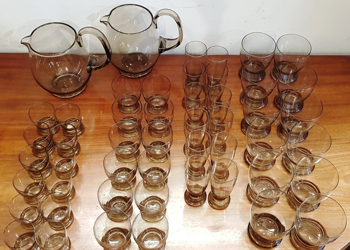 Service De Verres 1932 W.j. Rozendaal Kristalunie Maastricht Holland 36 Verres Et 2 Pichets-photo-4