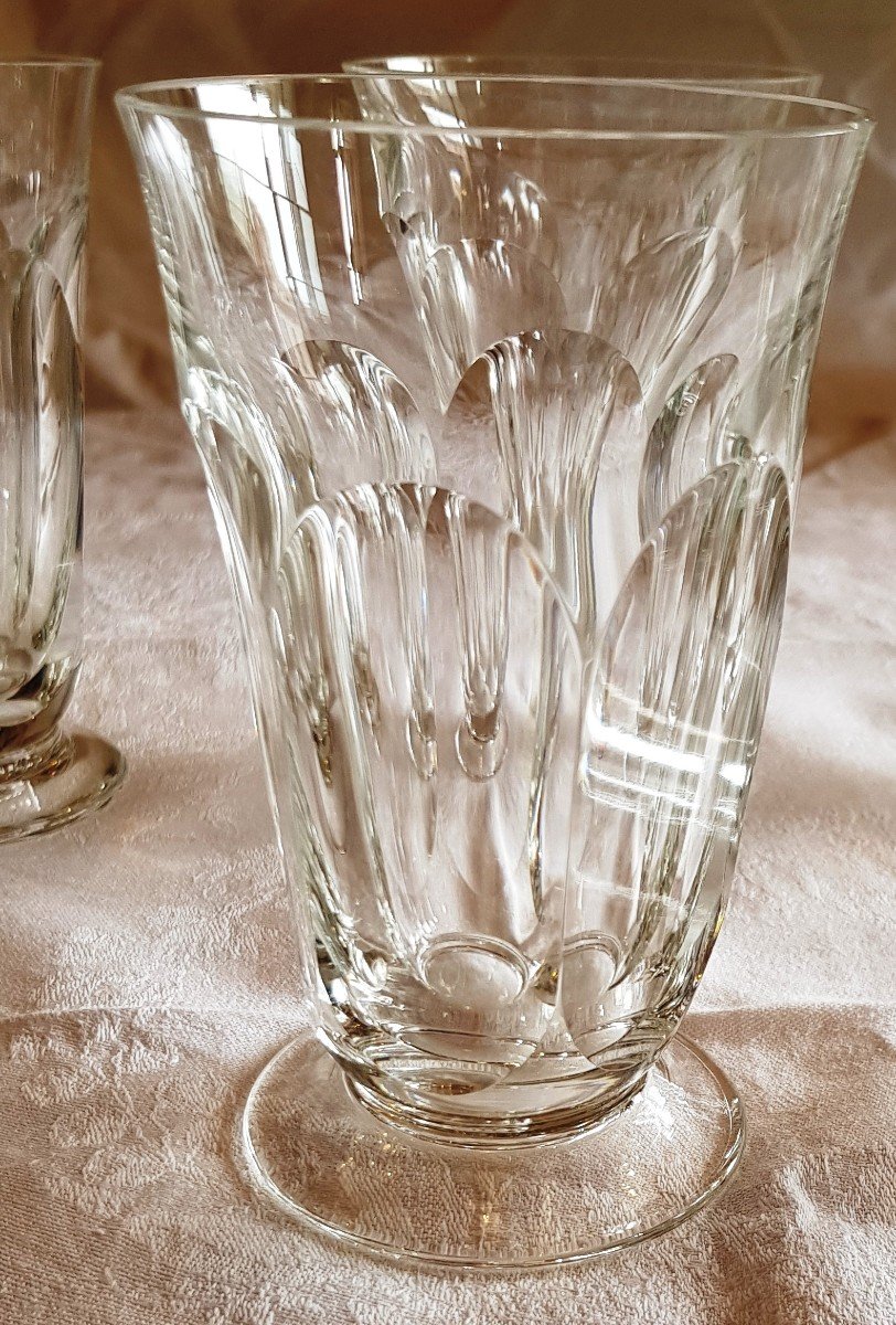  Serie 6 Verres Anciens En Cristal Moser -photo-2