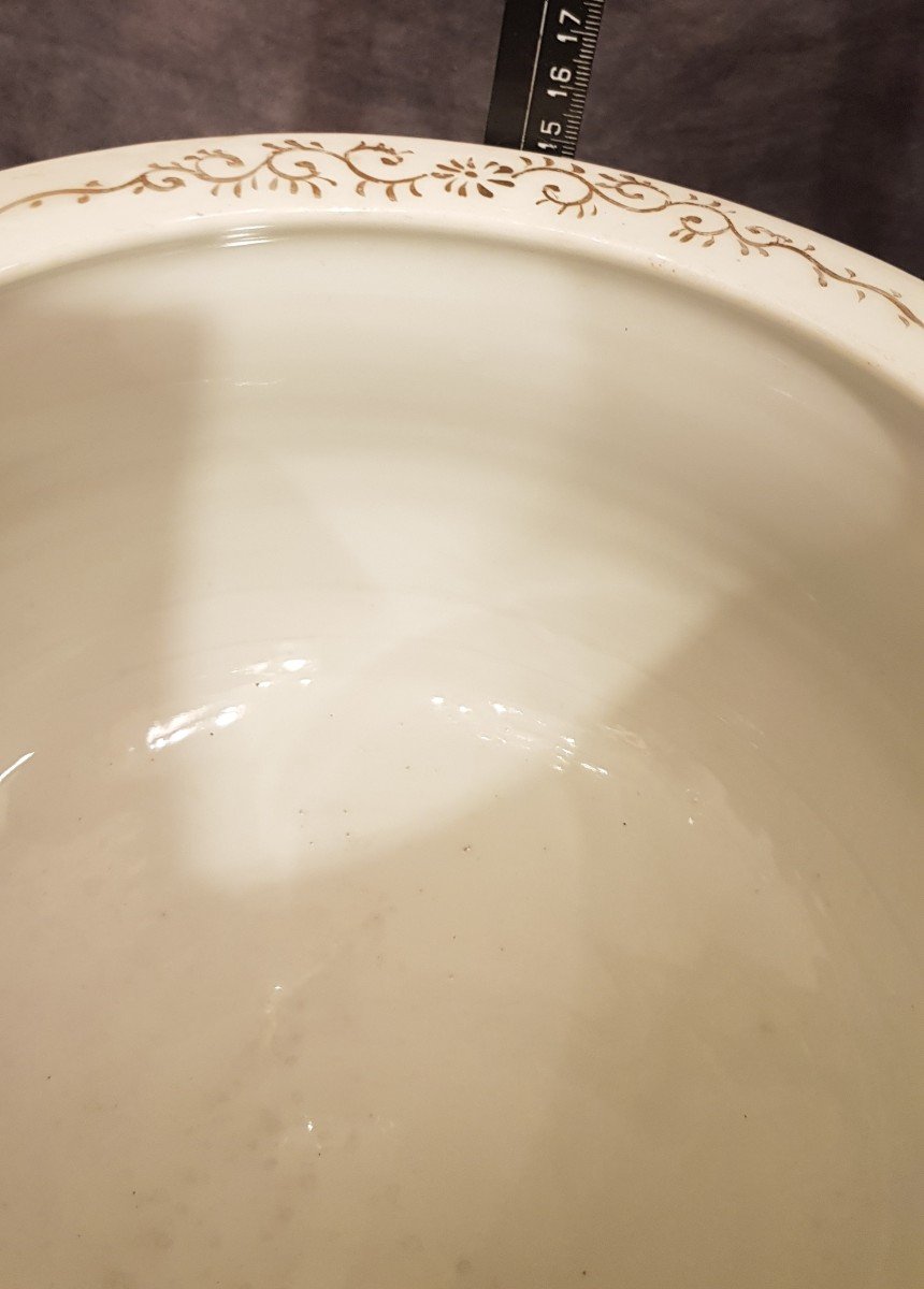 Ancien Pot De Chambre Japonais En Porcelaine Décoré Main XIXème S-photo-7