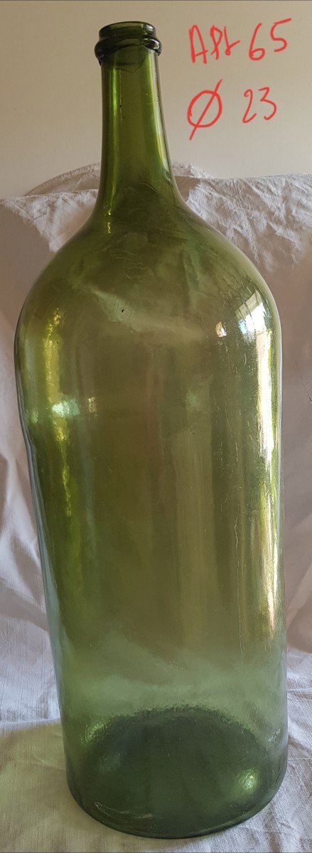 Insieme di 5 grandi bottiglioni antichi '800 vetro soffiato-photo-2
