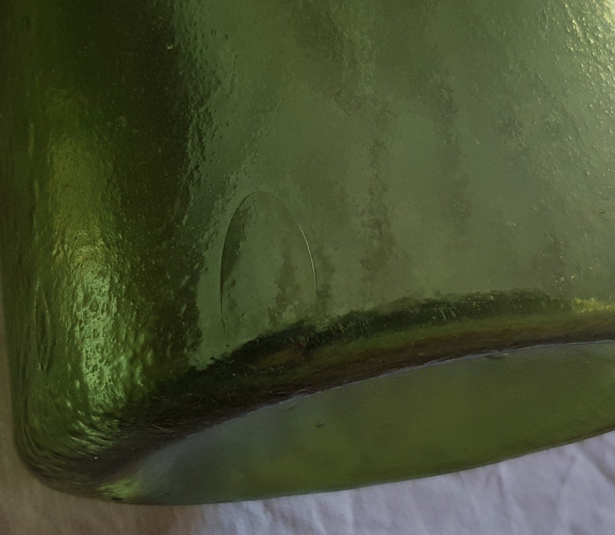 Insieme di 5 grandi bottiglioni antichi '800 vetro soffiato-photo-4