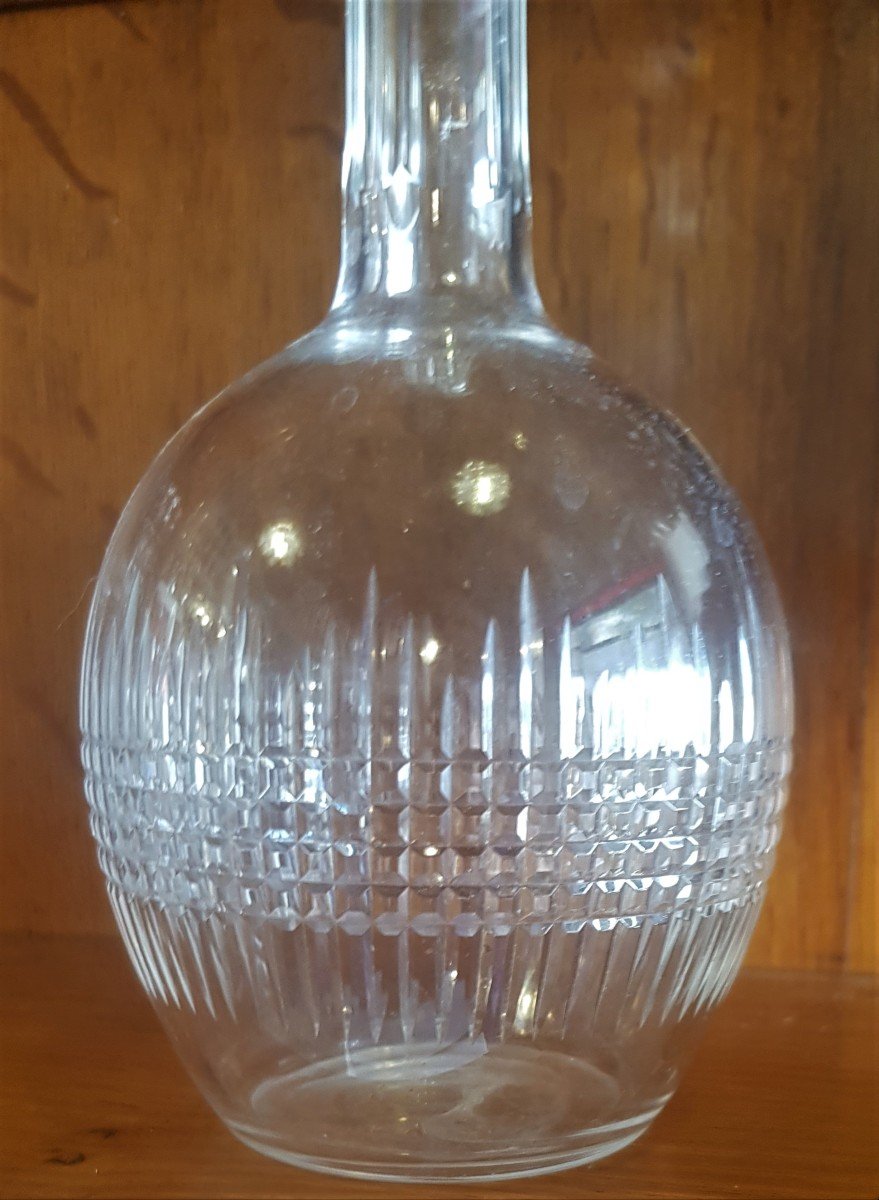 Antica bottiglia decanter per vino in cristallo modello Nancy Baccarat-photo-2