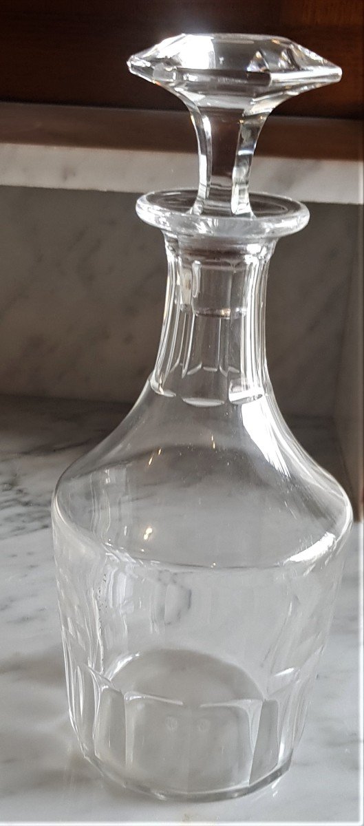 Bottiglia da vino antica decanter modello Caton firmata Baccarat h 26 cm-photo-2
