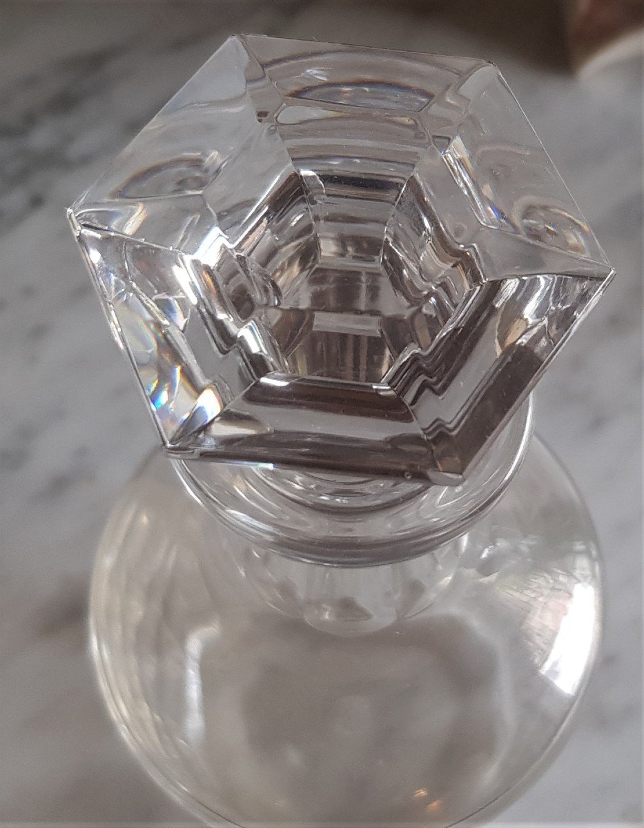 Bottiglia da vino antica decanter modello Caton firmata Baccarat h 26 cm-photo-3