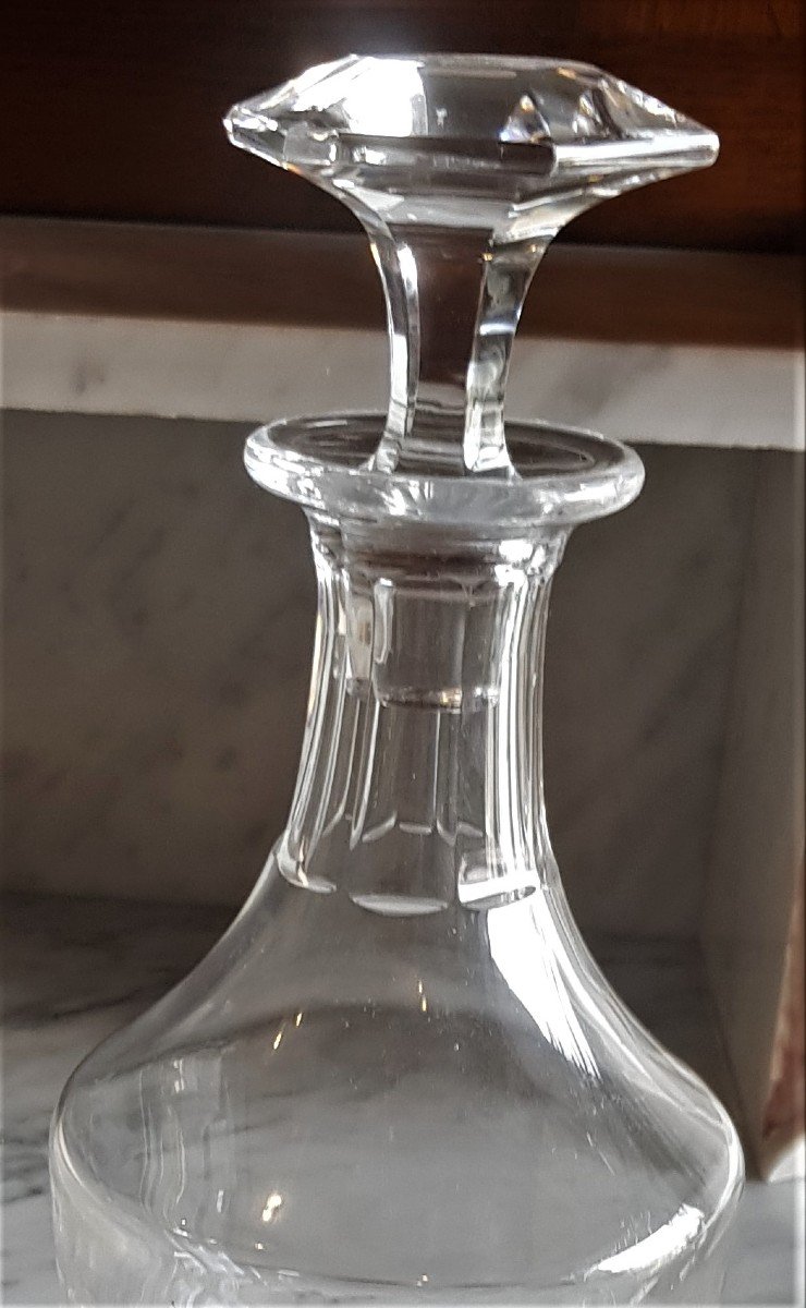 Bottiglia da vino antica decanter modello Caton firmata Baccarat h 26 cm-photo-3