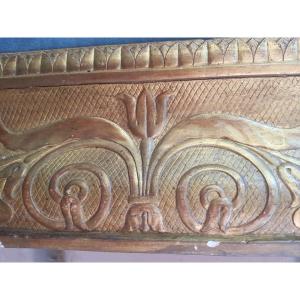 Grande guantiera cornice napoletana legno dorato '800