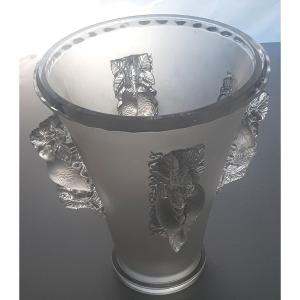 Antico Vaso Cristallo Lalique mod. Saint-Emilion