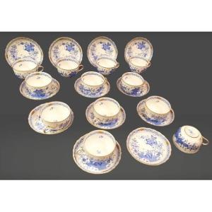Set di 12 tazze da tè porcellana Herend Apponyi Bouquet turchese