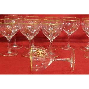 Set di 10 bicchieri da acqua antichi Lobmeyr Monogramma SMN