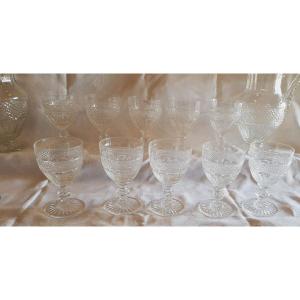 serie 10 bicchieri da acqua cristallo Saint Louis modello Trianon