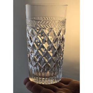 Set di 6 bicchieri antichi in cristallo per long drink.