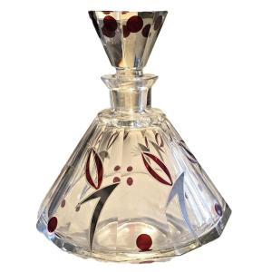 Antico flacone da profumo in cristallo  Art Déco