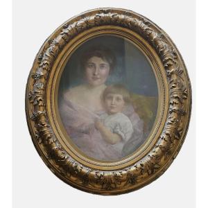 Ritratto a pastello firmato Pietro Gaudenzi, 1921