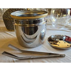 secchiello per ghiaccio Alessi modello Mercure Oro anni '70