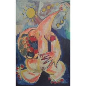 MIZOU, nudo di donna, olio su tela di Paolo da San Lorenzo