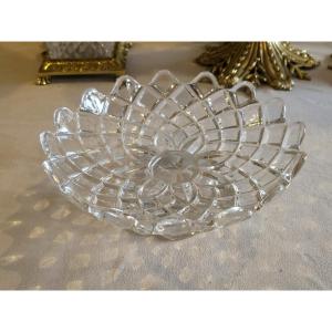 Alzatina antica in vetro stampato Baccarat