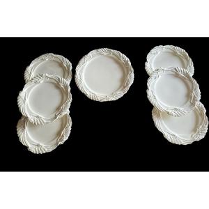 Servizio piatti da dessert in maiolica Bassanello 1968