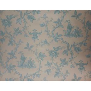 Due antichi rotoli di carta da parati – Colefax and Fowler, motivo toile de Jouy chinoiserie