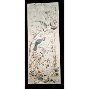 Importante ricamo cinese antico, 130x320 cm, 1900-1930 circa