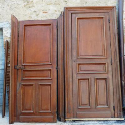 Coppia di porte  in rovere massello dei primi anni del XX