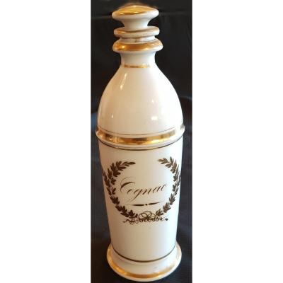 Bouteille Cognac Porcelaine De Paris XIX S