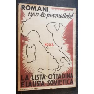 Deux Affiches Propagande électorale Anticomuniste Italie élection mai 1952