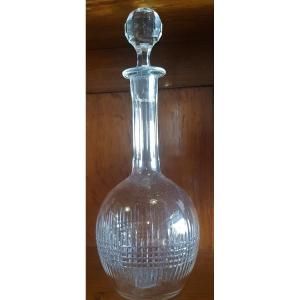 Antica bottiglia decanter per vino in cristallo modello Nancy Baccarat