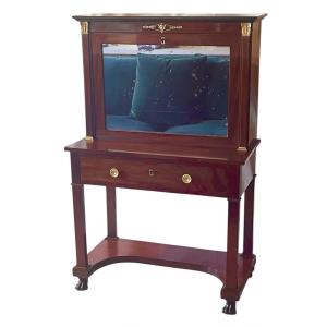 An Empire Mahogany Bonheur Du Jour. Early 19th Century. 
