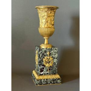 A Large Napoléon III Gilt-bronze Campana Vase. Circa 1860