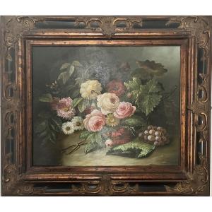 Reynols, French School Still Life With Flowers Early 20th Century 