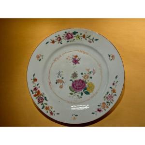Compagnie Des Indes, Porcelain Plate With Peonies, 18th Century