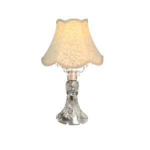 Crystal Lamp Silver Metal Frame 20th Century