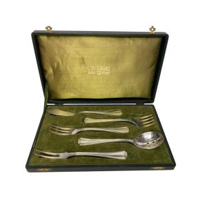 Tableware, Christofle Silver-plated Metal Confectionery Service Circa 1940