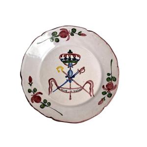Les Islettes Earthenware Revolutionary Plate Late 18th Century