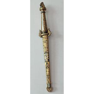 Nasrid Damascened Dagger Fabrica Toledo Spain 19th Century