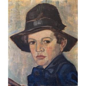 Foreign School Circa 1920 Portrait Of A Boy