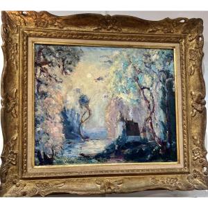 Painting By Emmanuel De La Villeon (1858-1944)