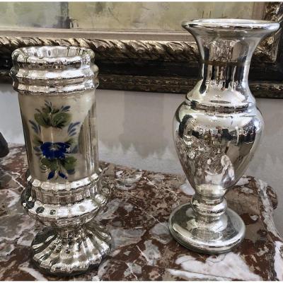 Mercurised Glass Vases