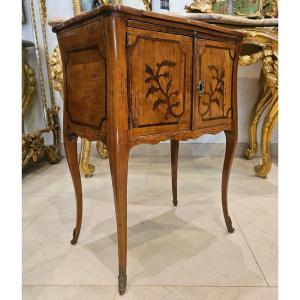 “pupitre” Living Room Table In Solid Cherry Wood Late 18th Century 