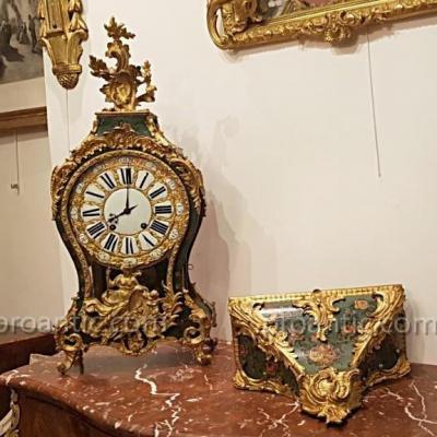 Important Cartel d'Applique En Vernis Martin Epoque Louis XV