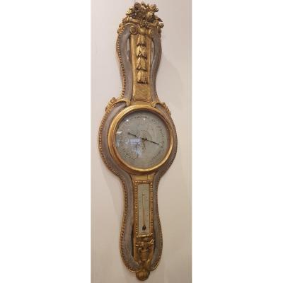 Baromètre Thermomètre Epoque Louis XVI  XVIII ème